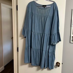 Lane Bryant tiered chambray dress, size 26